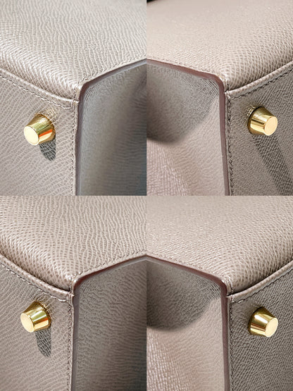 HERMES KELLY 25 GRIS ETAIN/GOLD