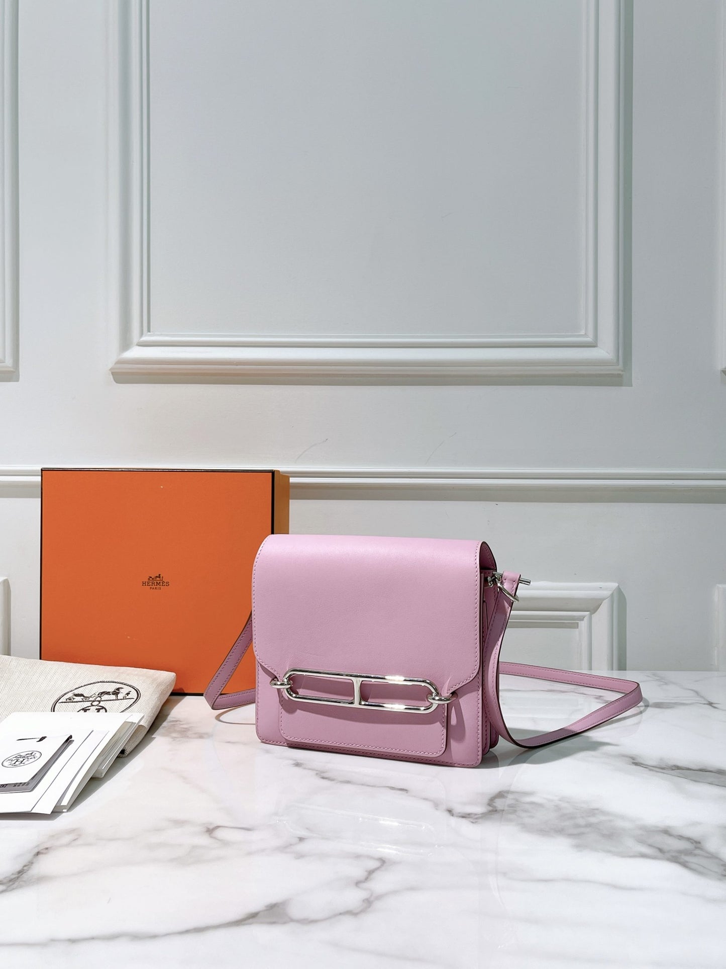 HERMES ROULIS MINI MAUVE SYLVESTRE