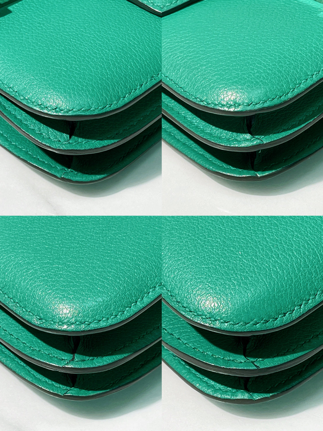 HERMES CONSTANCE MINI VERT VERTIGO/SILVER