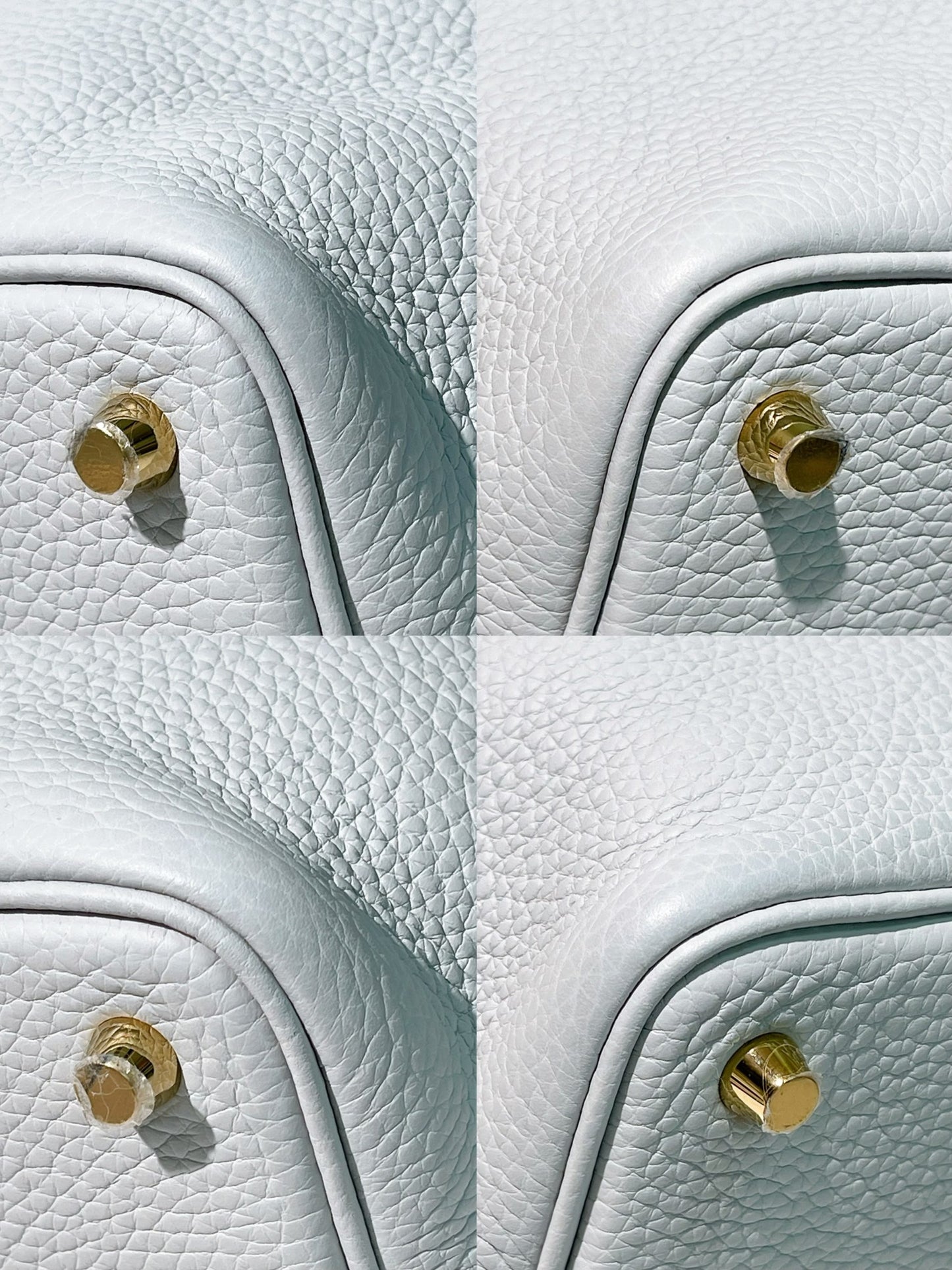 HERMES PICOTIN 18 BLEU PALE/GOLD