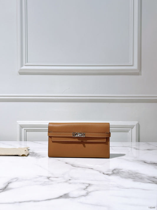 HERMES KELLY LONG WALLET GOLD/GOLD