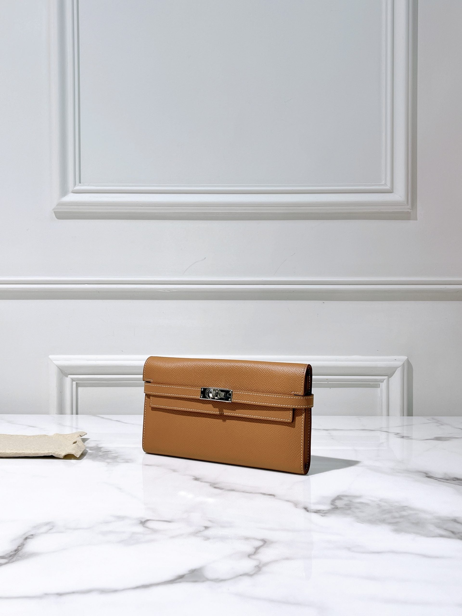 HERMES KELLY LONG WALLET GOLD/GOLD