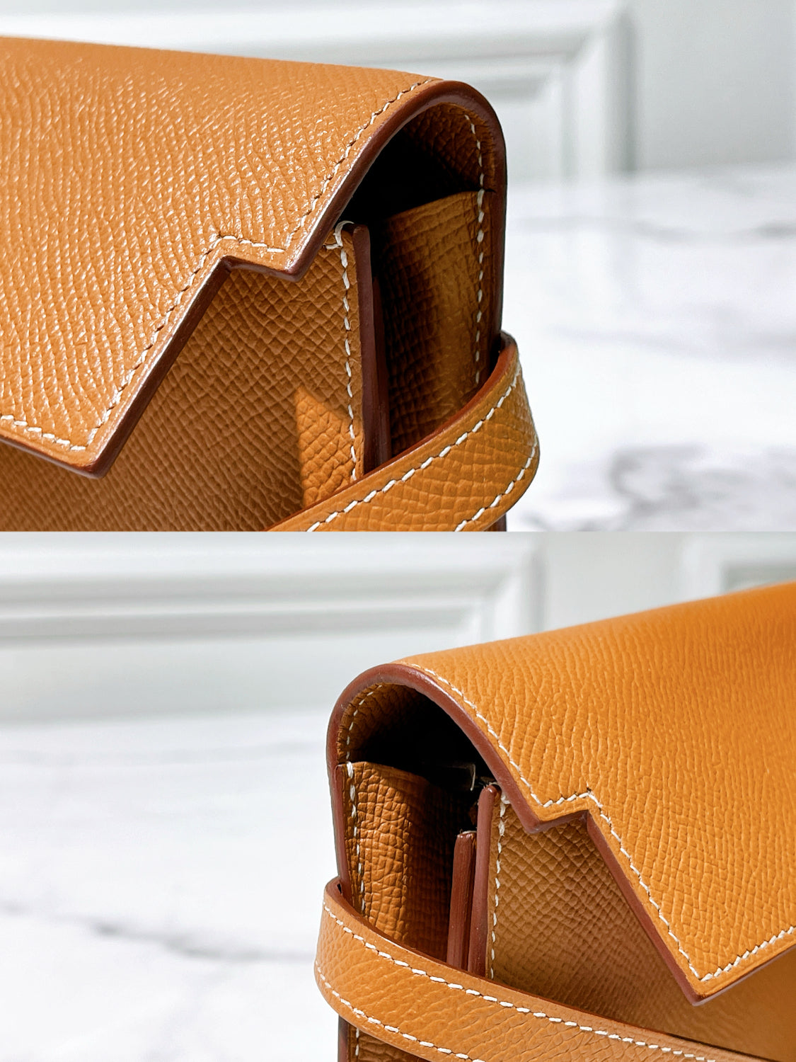 HERMES KELLY LONG WALLET GOLD/GOLD