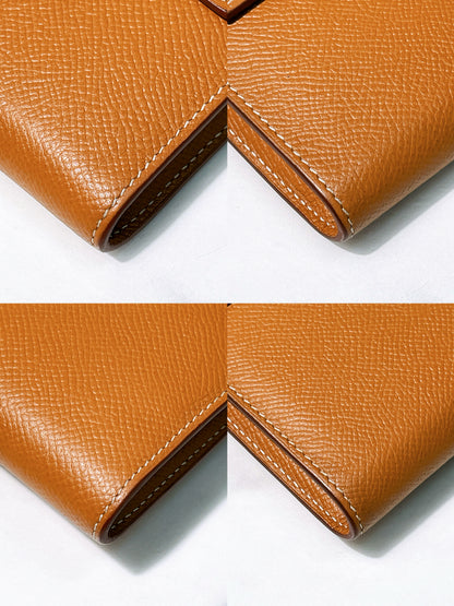 HERMES KELLY LONG WALLET GOLD/GOLD