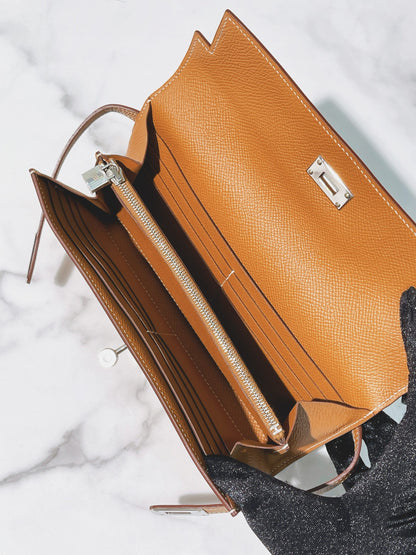 HERMES KELLY LONG WALLET GOLD/GOLD