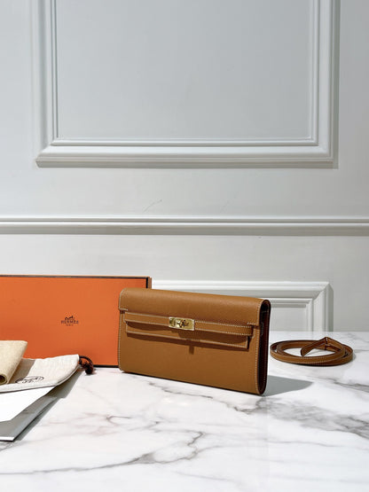 HERMES KELLY TO GO GOLD/GOLD