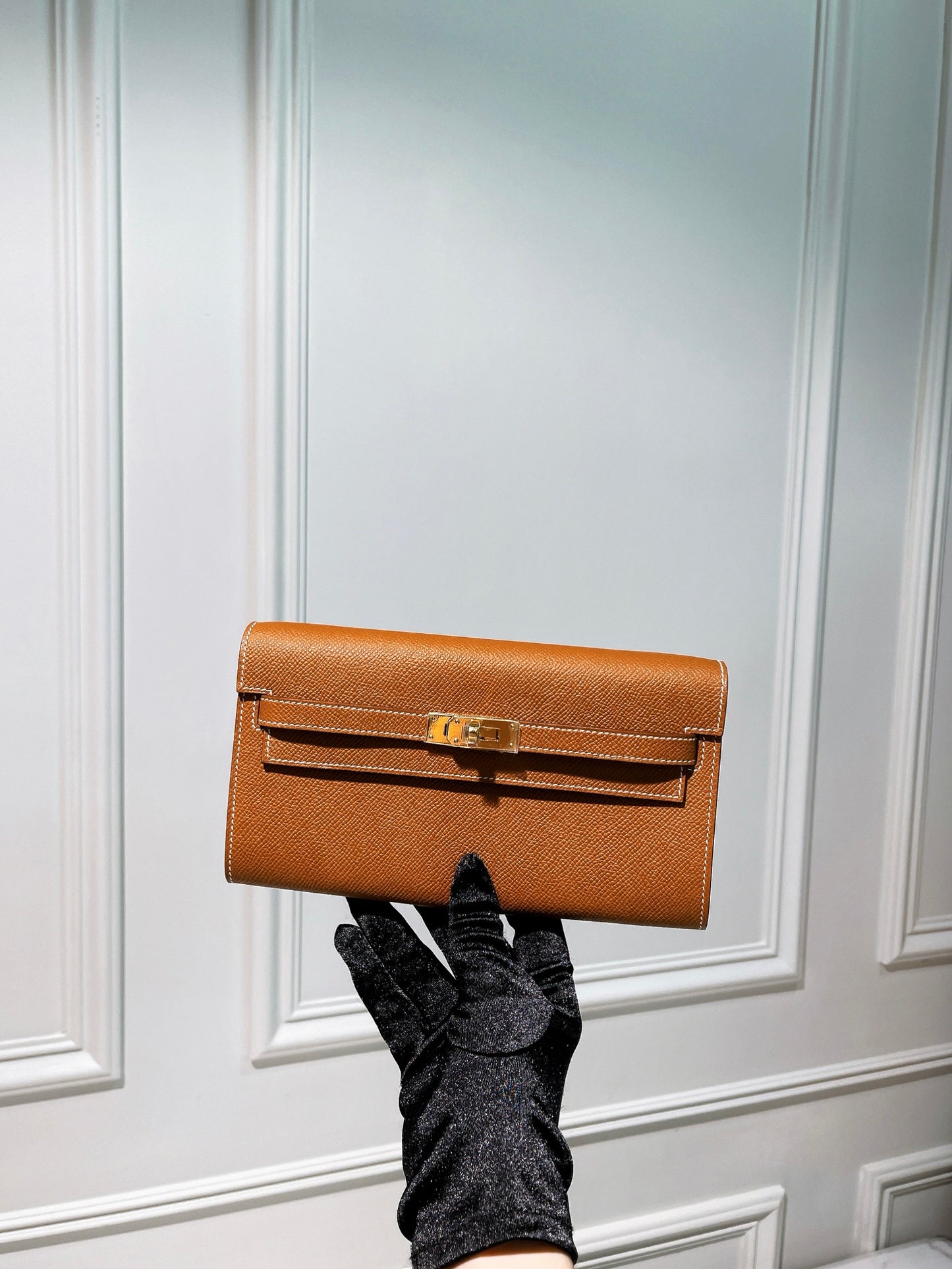 HERMES KELLY TO GO GOLD/GOLD
