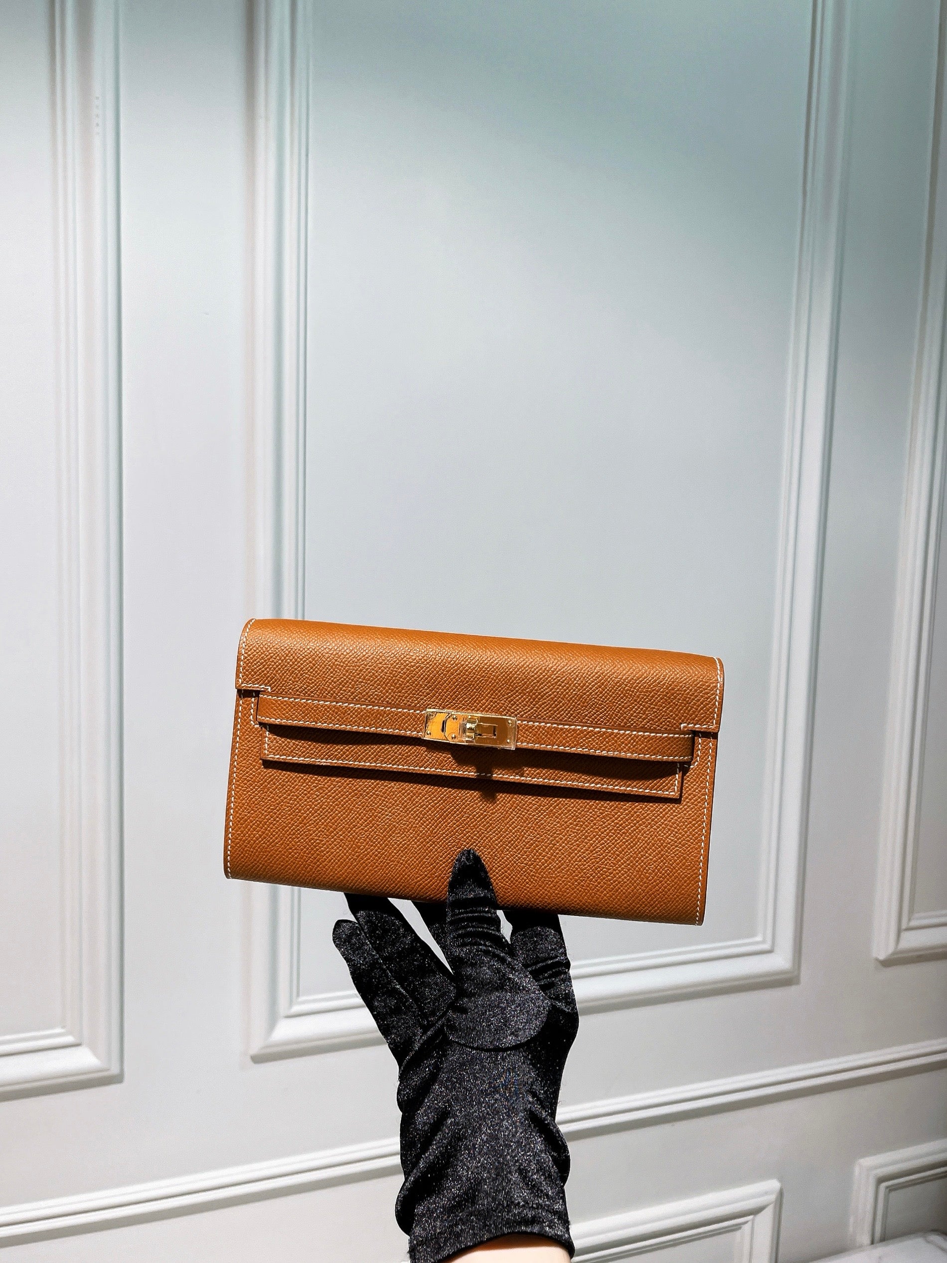 HERMES KELLY TO GO GOLD/GOLD