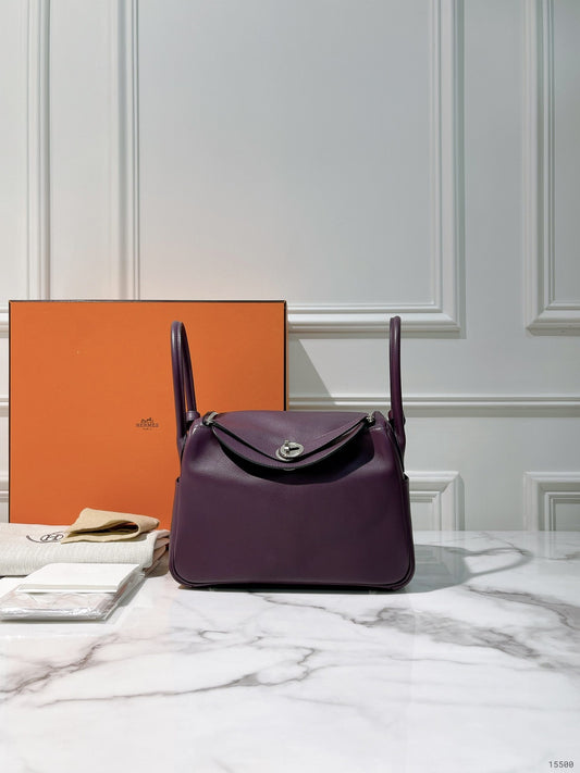 HERMES LINDY 26 CASSIS/SILVER