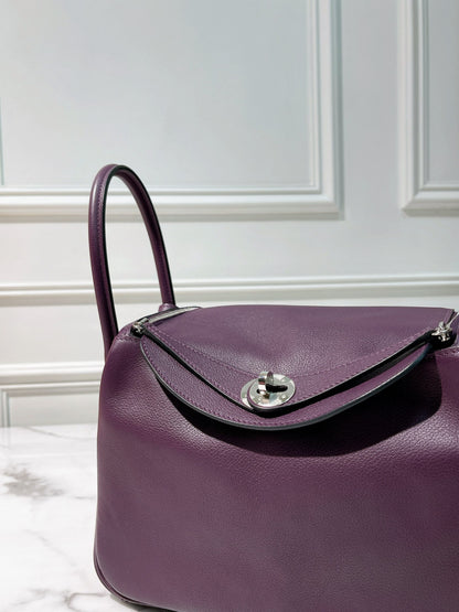 HERMES LINDY 26 CASSIS/SILVER
