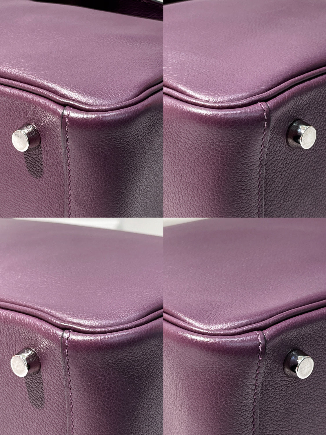 HERMES LINDY 26 CASSIS/SILVER