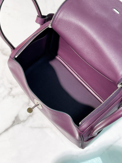 HERMES LINDY 26 CASSIS/SILVER