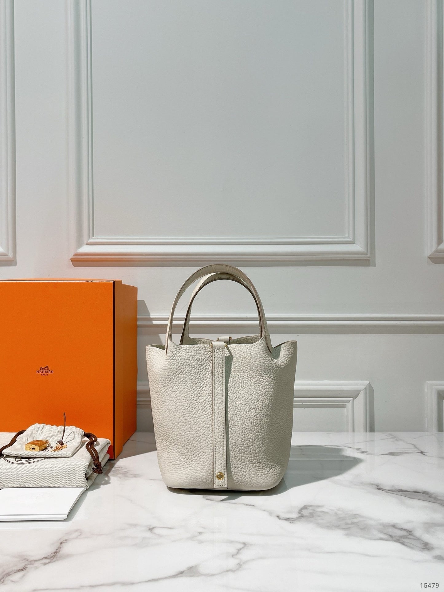 HERMES PICOTIN 18 TOUCH BETON/GOLD