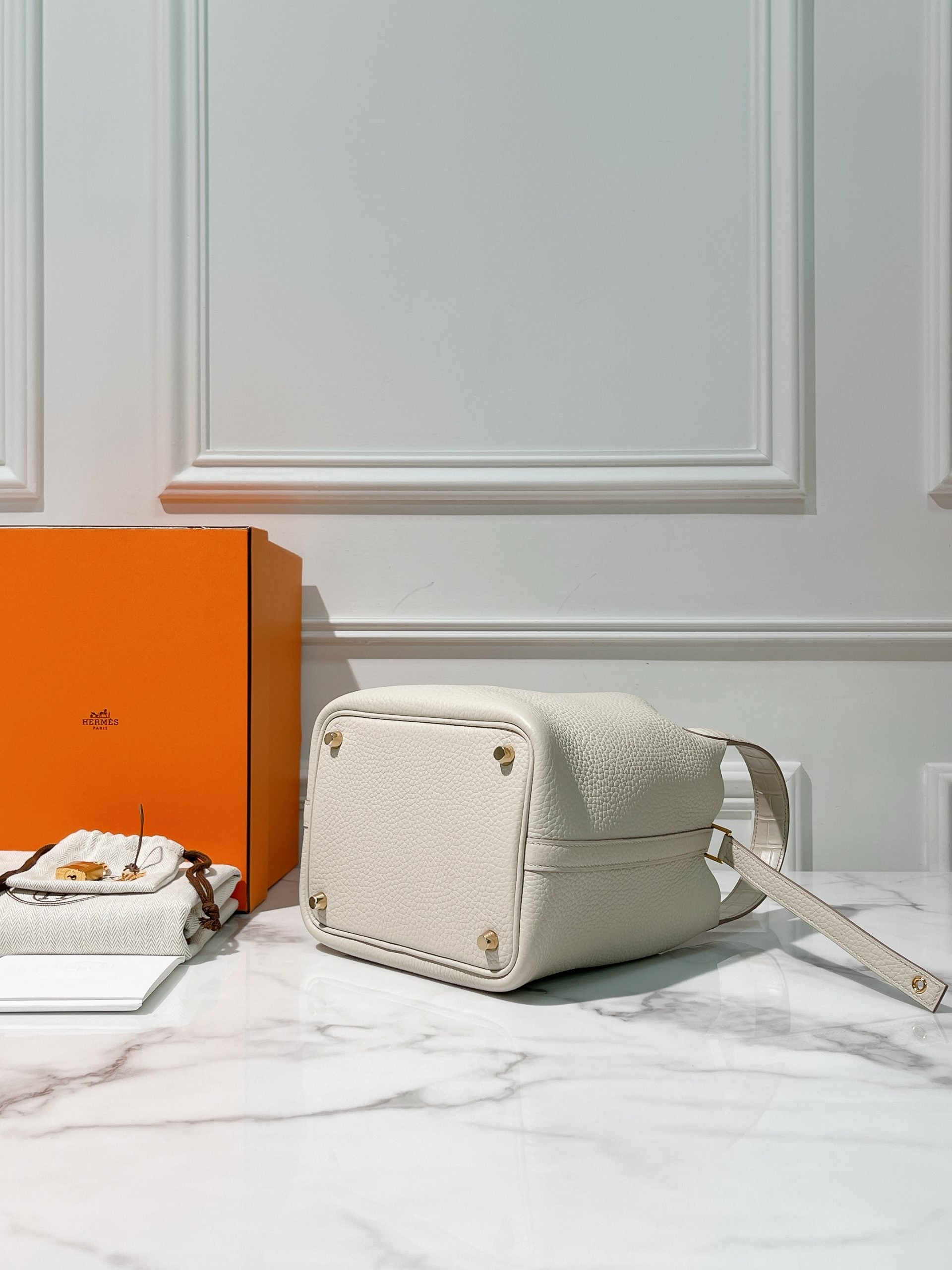 HERMES PICOTIN 18 TOUCH BETON/GOLD