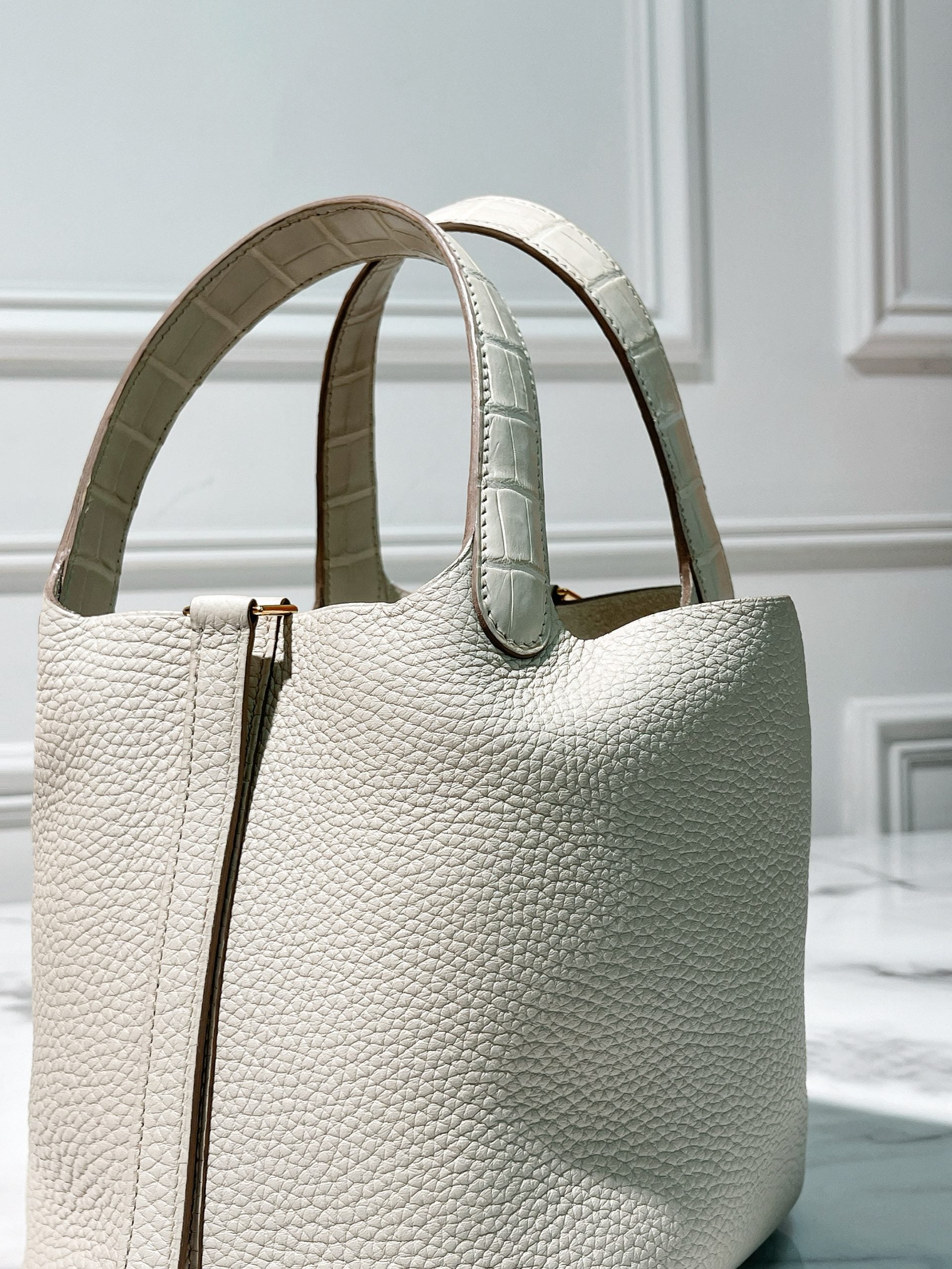 HERMES PICOTIN 18 TOUCH BETON/GOLD