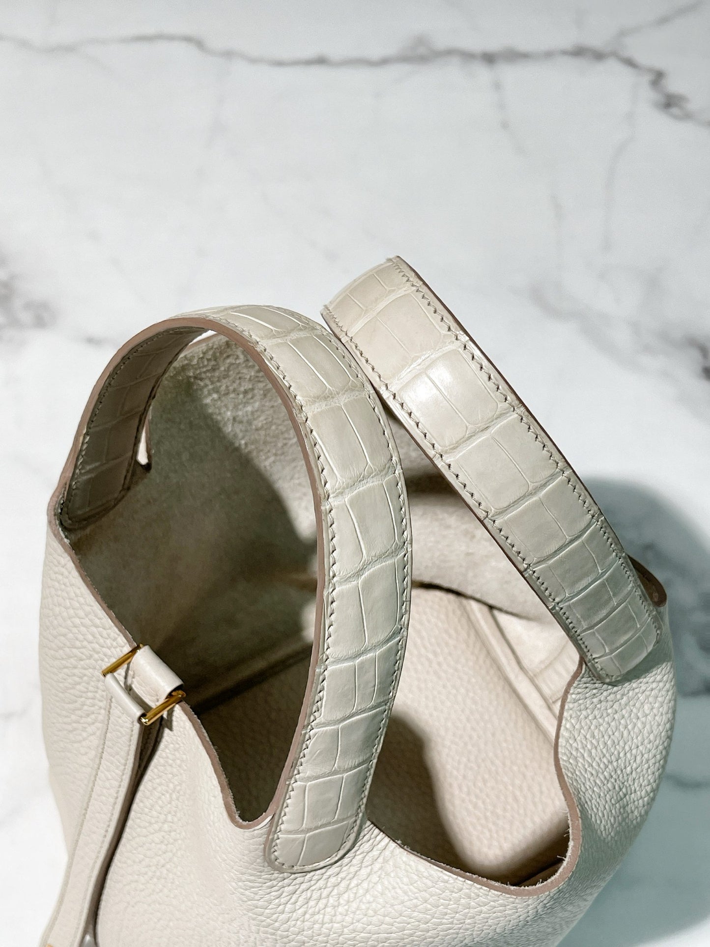 HERMES PICOTIN 18 TOUCH BETON/GOLD