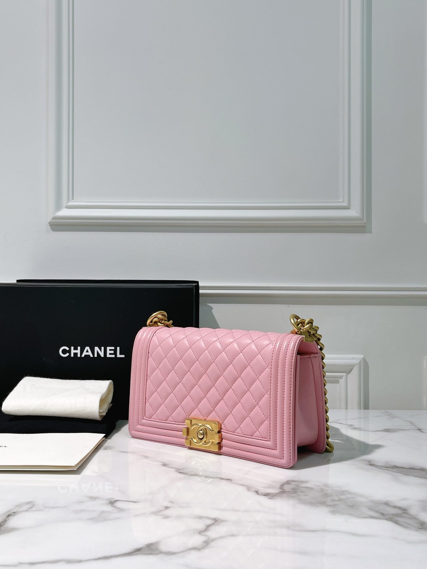 CHANEL LEBOY, PINK/GOLD