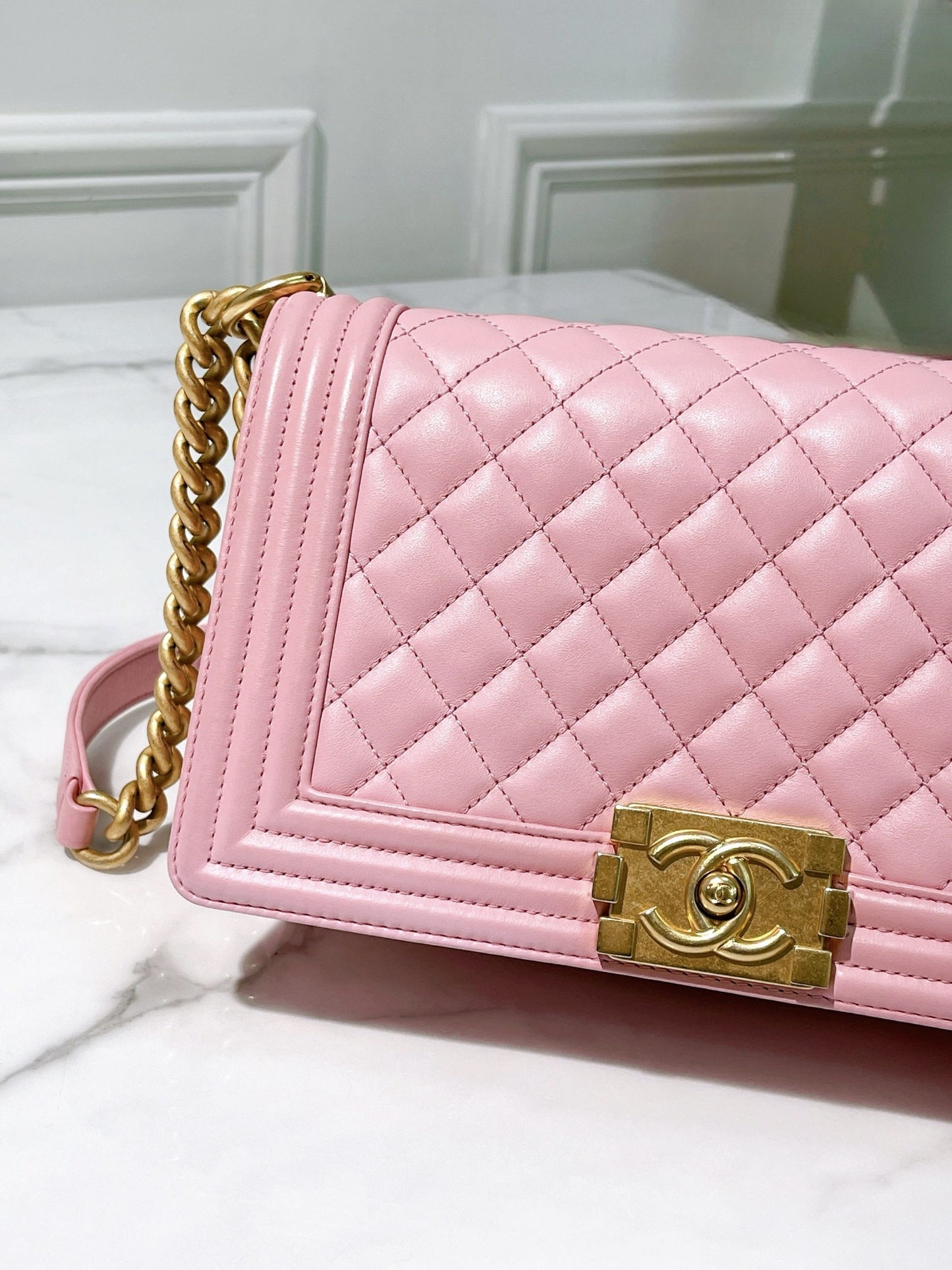 CHANEL LEBOY, PINK/GOLD