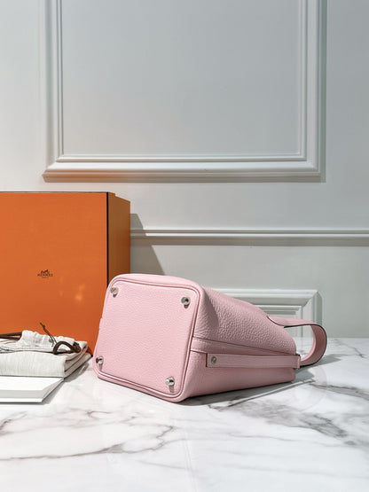 HERMES PICOTIN 18 ROSE SAKURA/SILVER