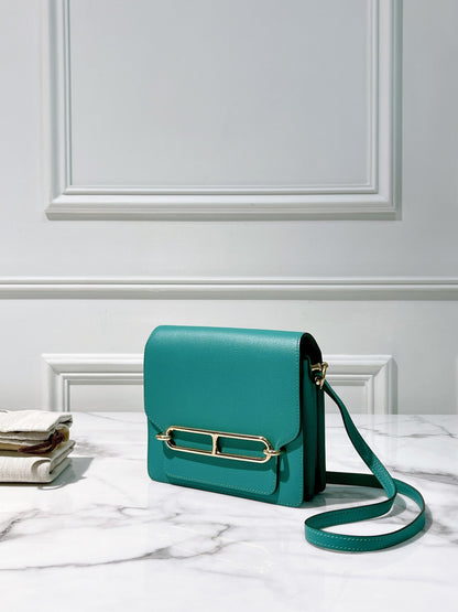 HERMES ROULIS MINI VERT JADE/GOLD