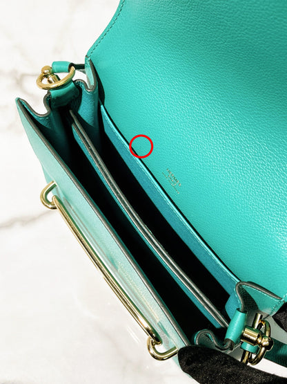 HERMES ROULIS MINI VERT JADE/GOLD