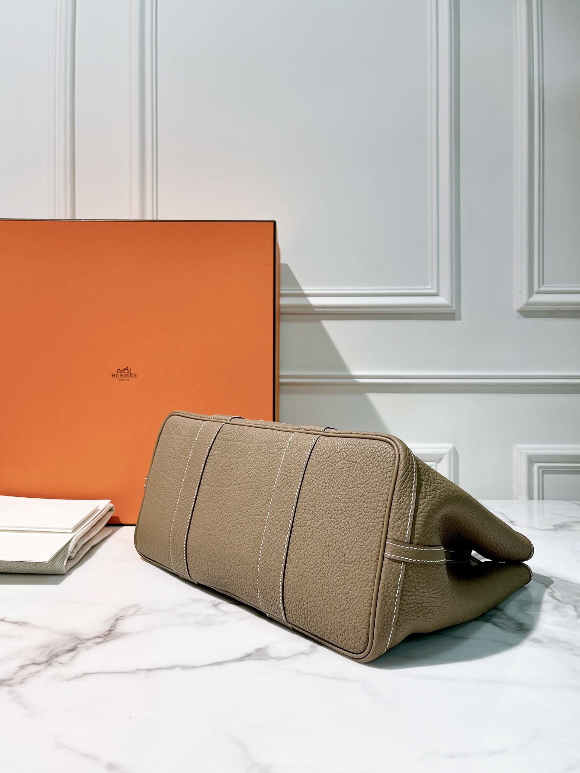 HERMES GARDEN PARTY 36 ETOUPE/SILVER