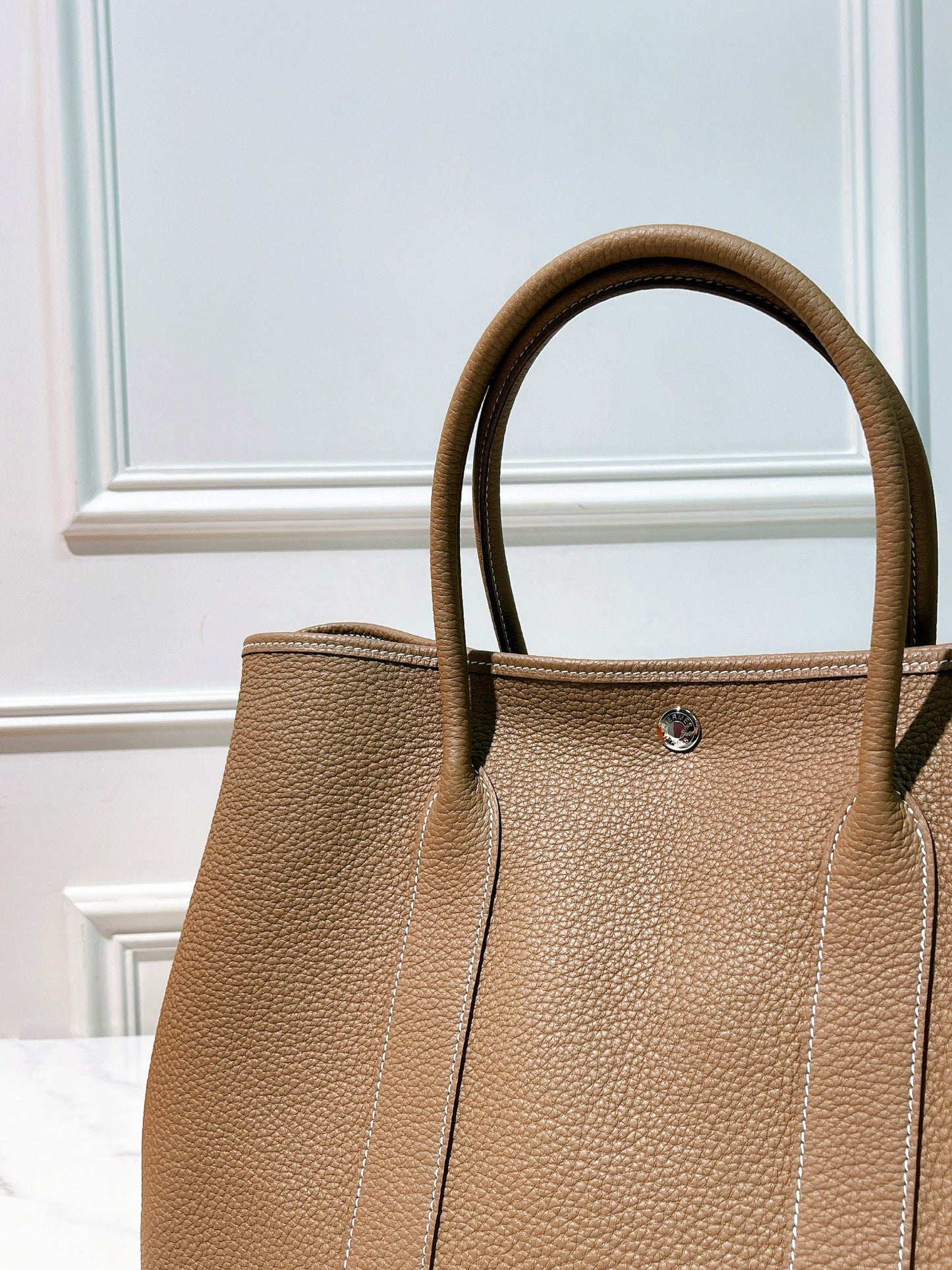 HERMES GARDEN PARTY 36 ETOUPE/SILVER