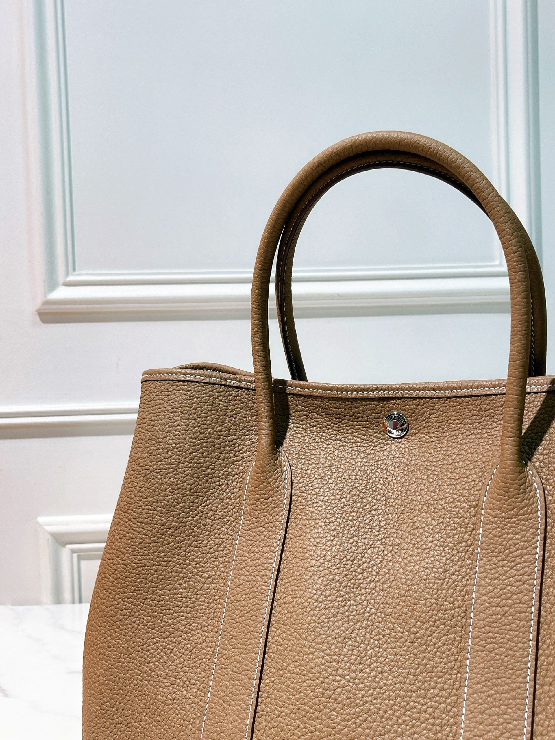 HERMES GARDEN PARTY 36 ETOUPE/SILVER