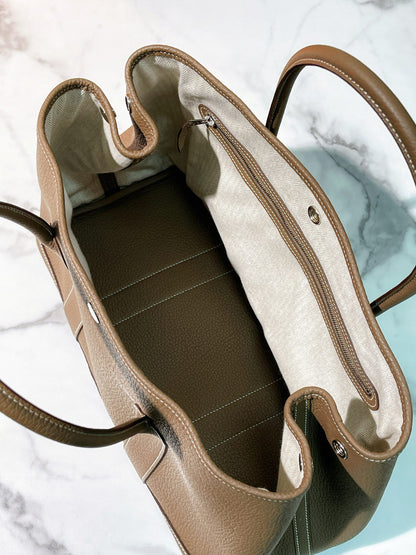 HERMES GARDEN PARTY 36 ETOUPE/SILVER