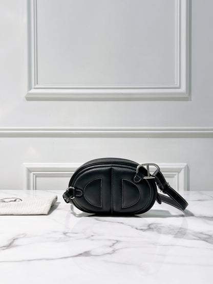 HERMES IN THE LOOP WAIST BAG, NOIR/SILVER