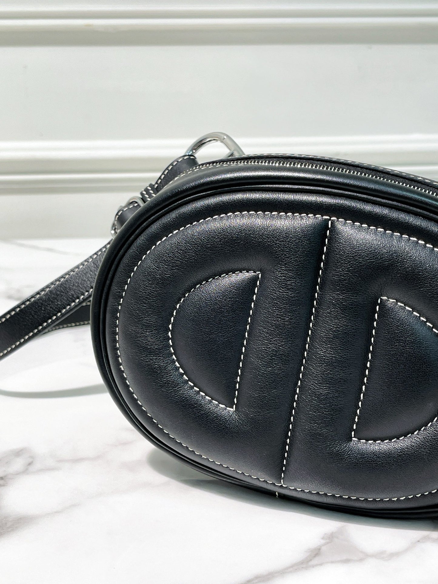 HERMES IN THE LOOP WAIST BAG, NOIR/SILVER