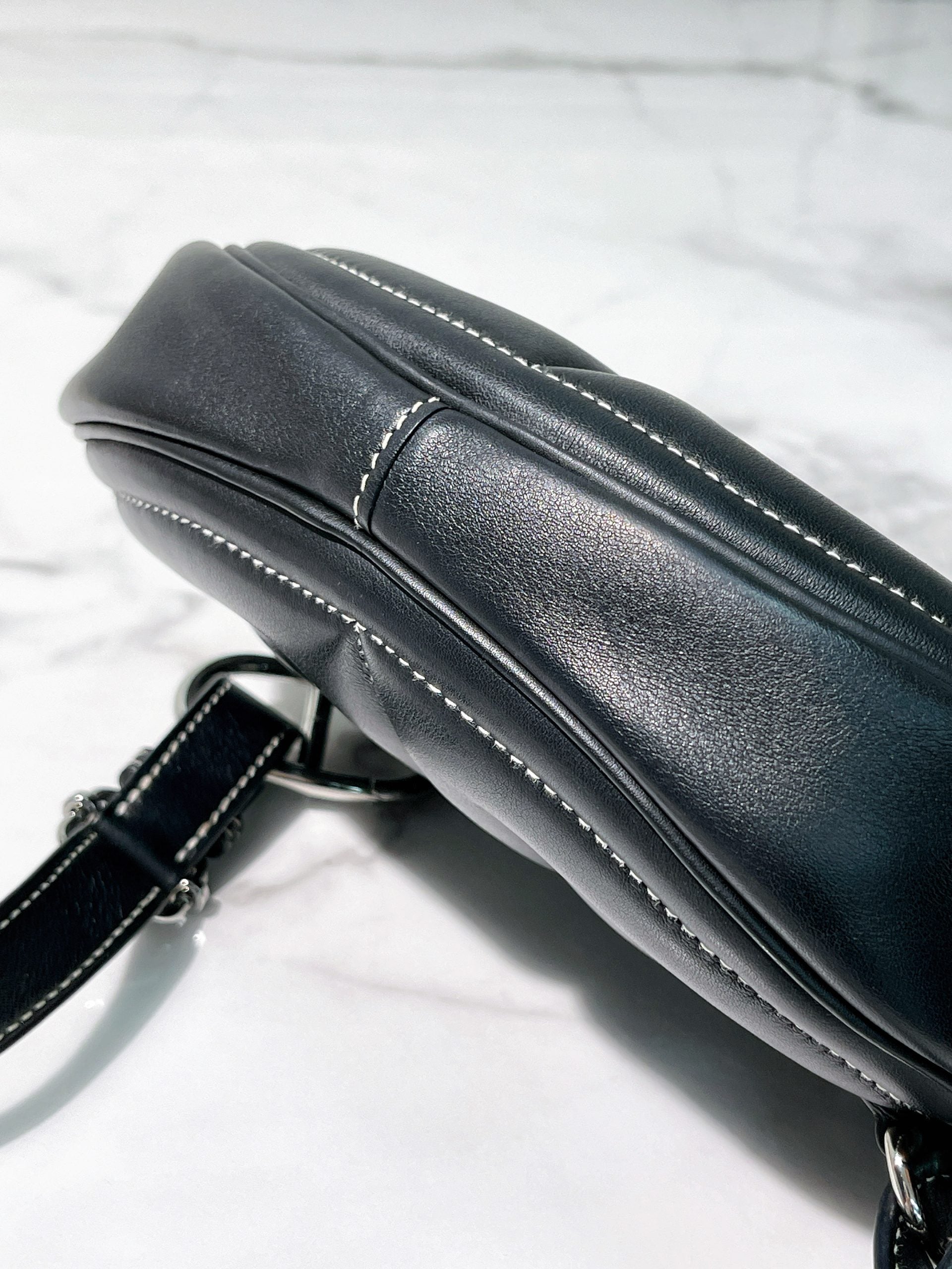 HERMES IN THE LOOP WAIST BAG, NOIR/SILVER