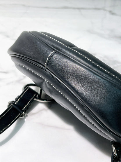 HERMES IN THE LOOP WAIST BAG, NOIR/SILVER