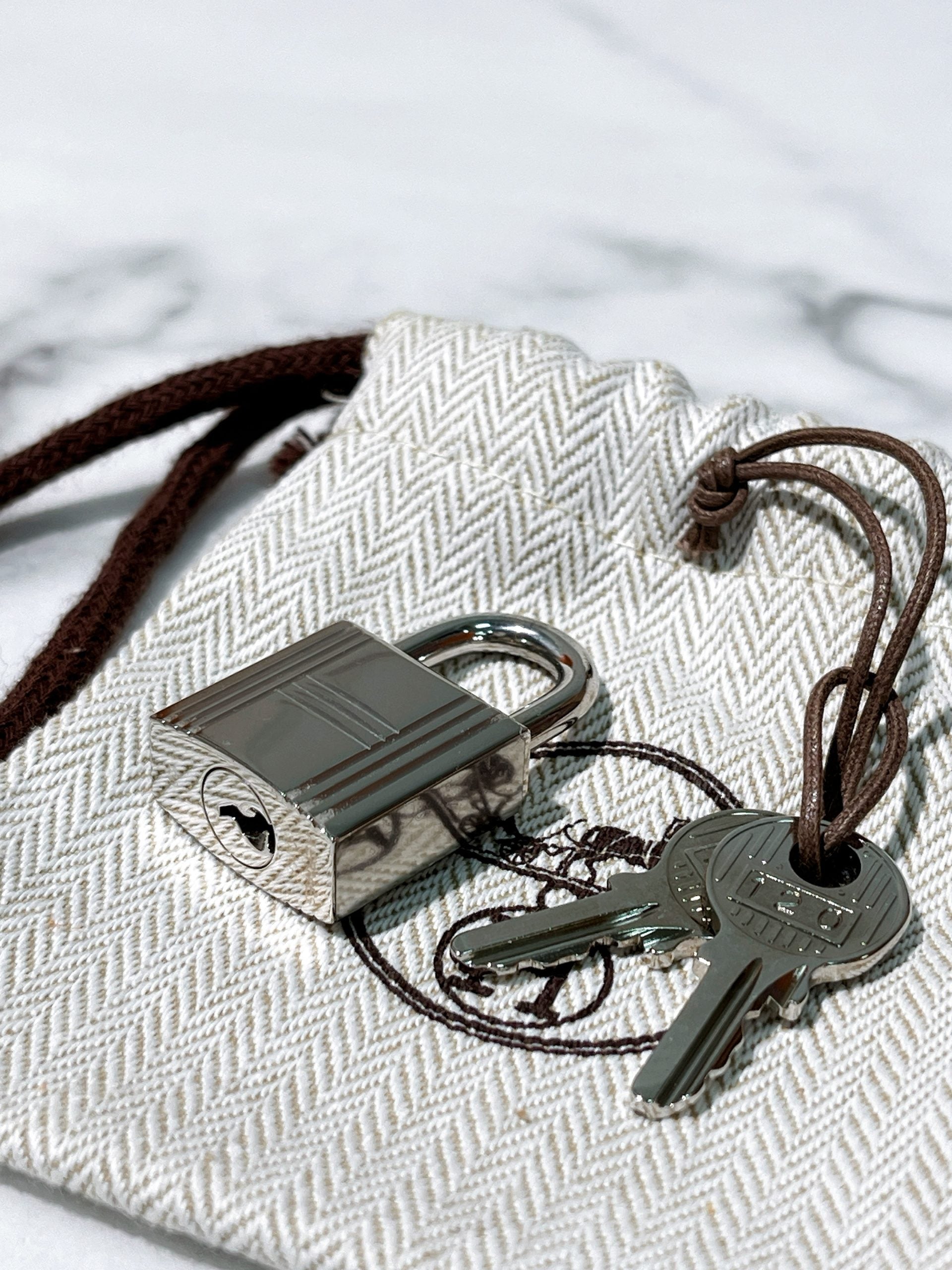 HERMES PICOTIN 18 ORANGE/SILVER