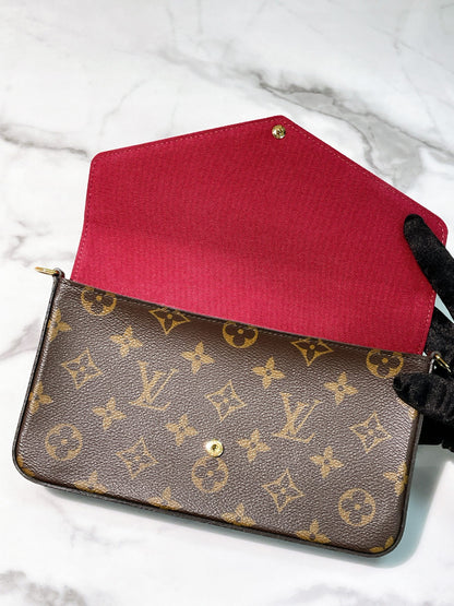 LV FELICIE POCHETTE, No zipped pocket or flat pocket