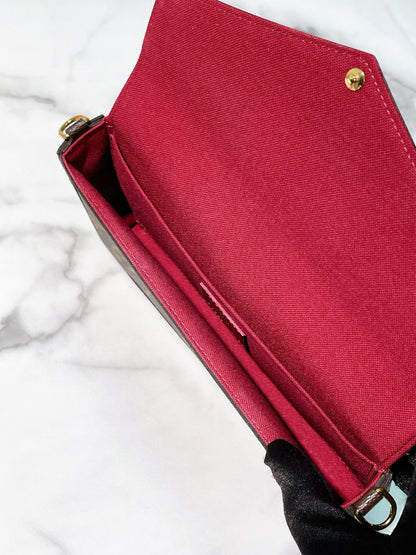 LV FELICIE POCHETTE, No zipped pocket or flat pocket