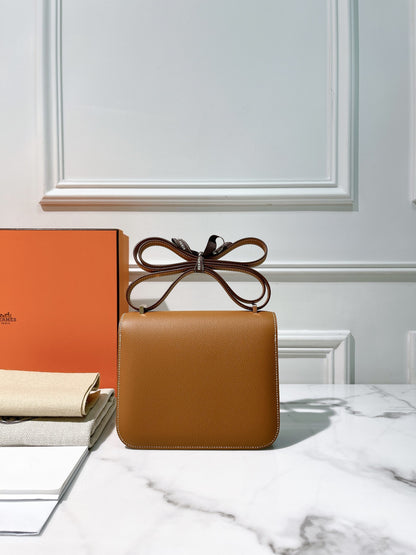 HERMES CONSTANCE MINI, GOLD/ ROSE GOLD