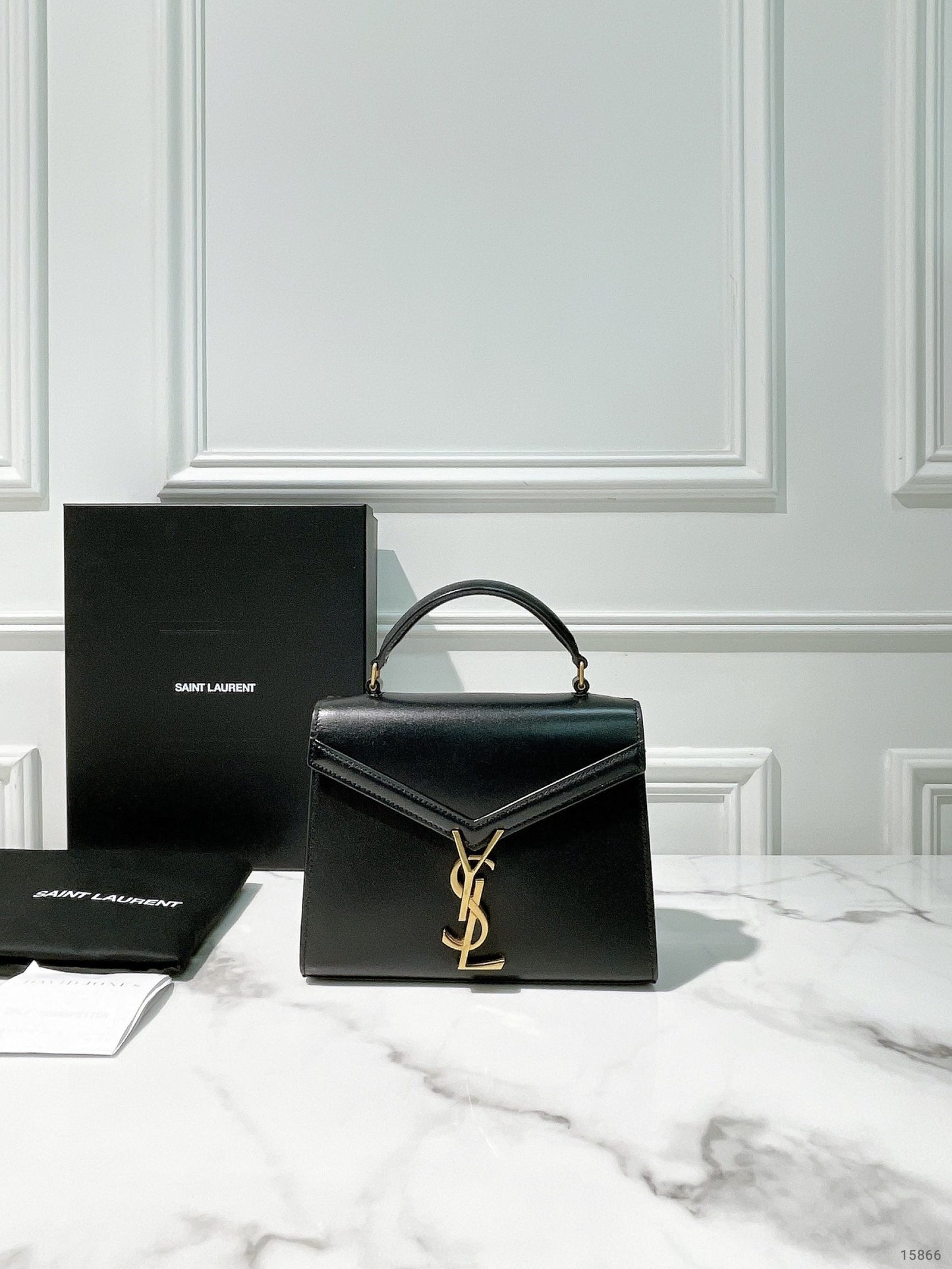 YSL CASSANDRA MINI TOP HANDLE BAG, No Strap