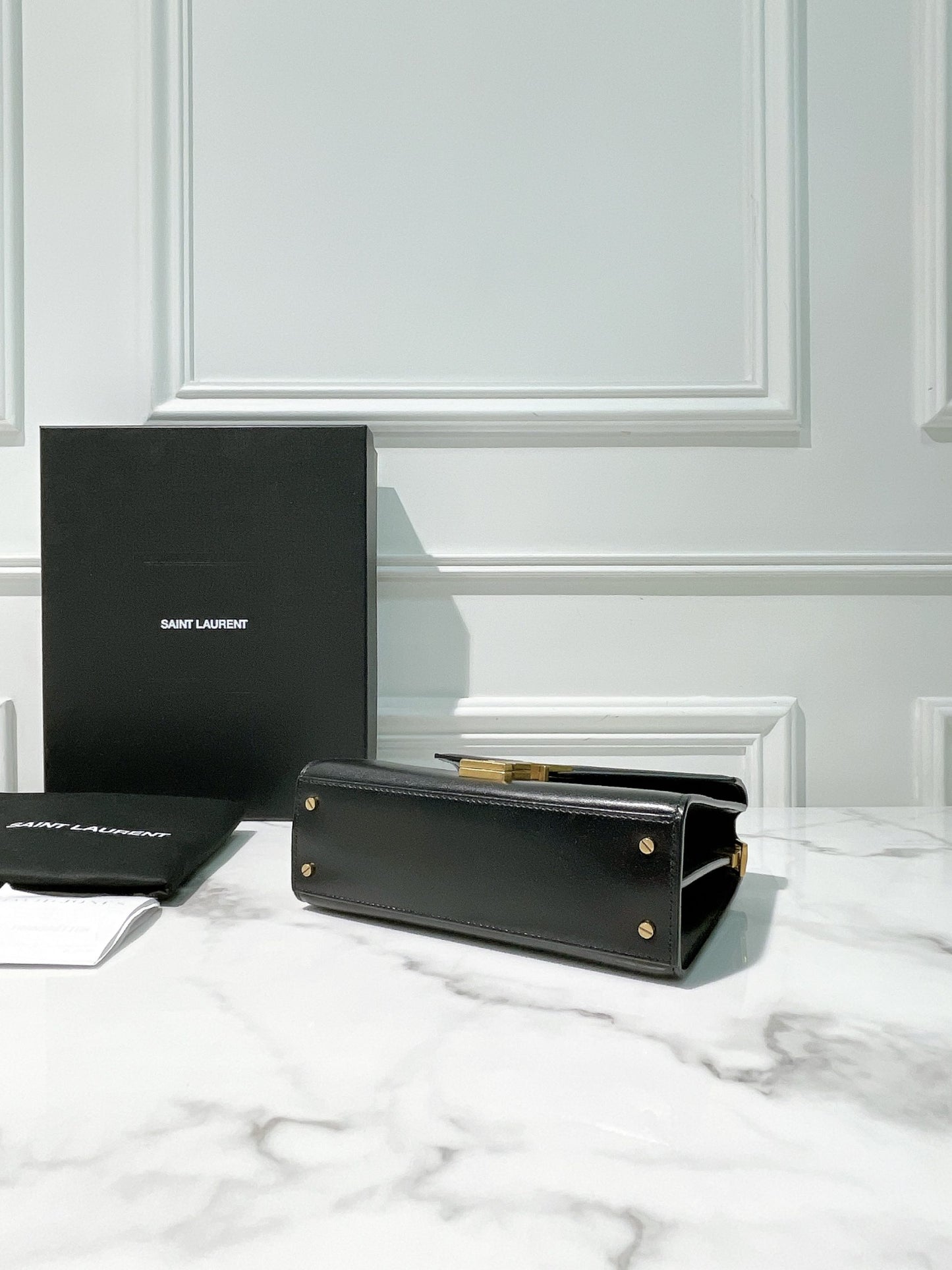 YSL CASSANDRA MINI TOP HANDLE BAG, No Strap