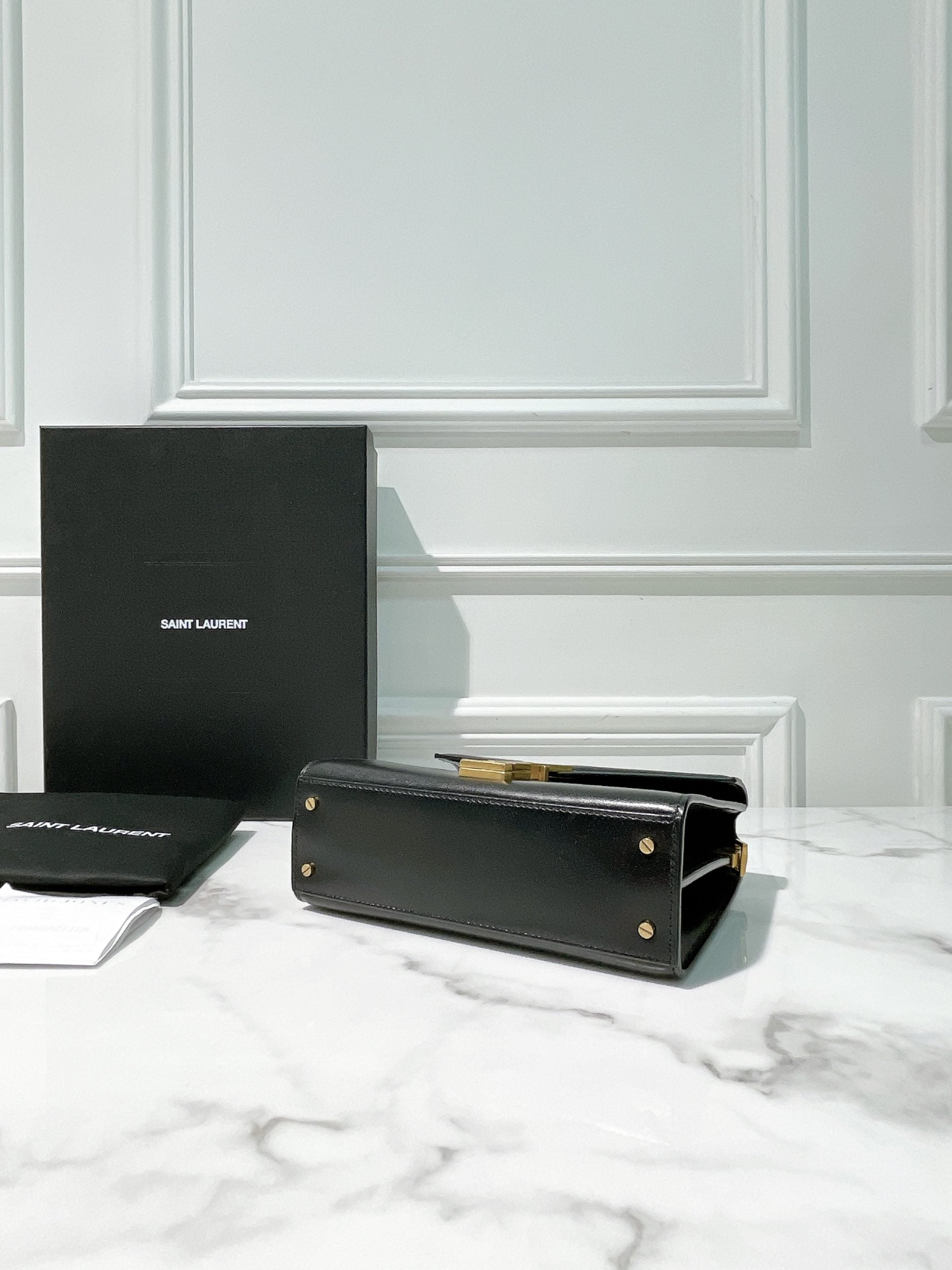 YSL CASSANDRA MINI TOP HANDLE BAG, No Strap