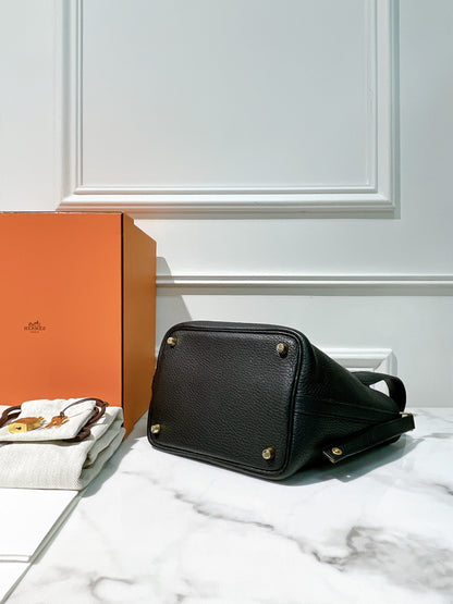 HERMES PICOTIN 18, NOIR/GOLD