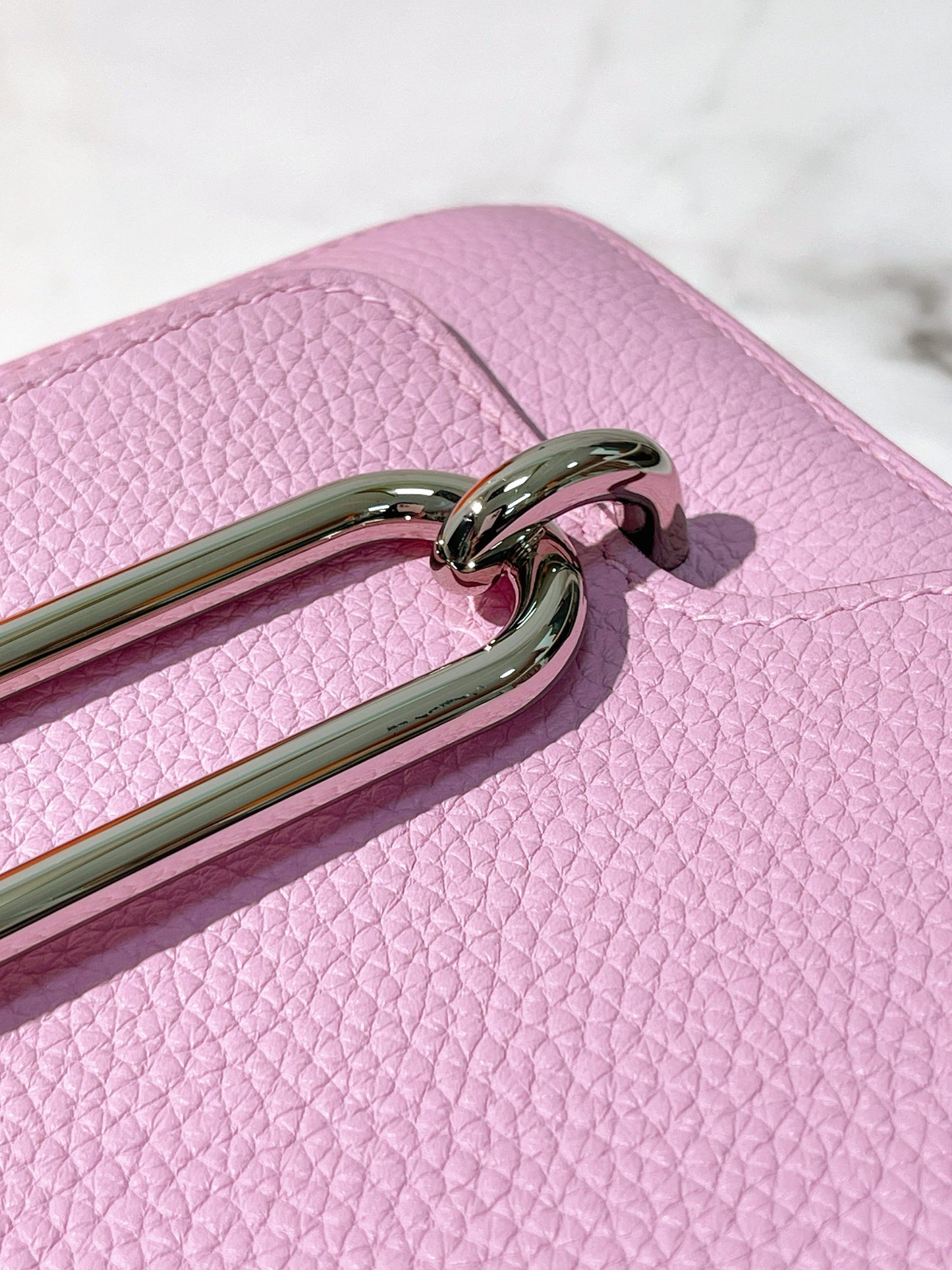 HERMES ROULIS 23, MAUVE SYLVESTRE/SILVER