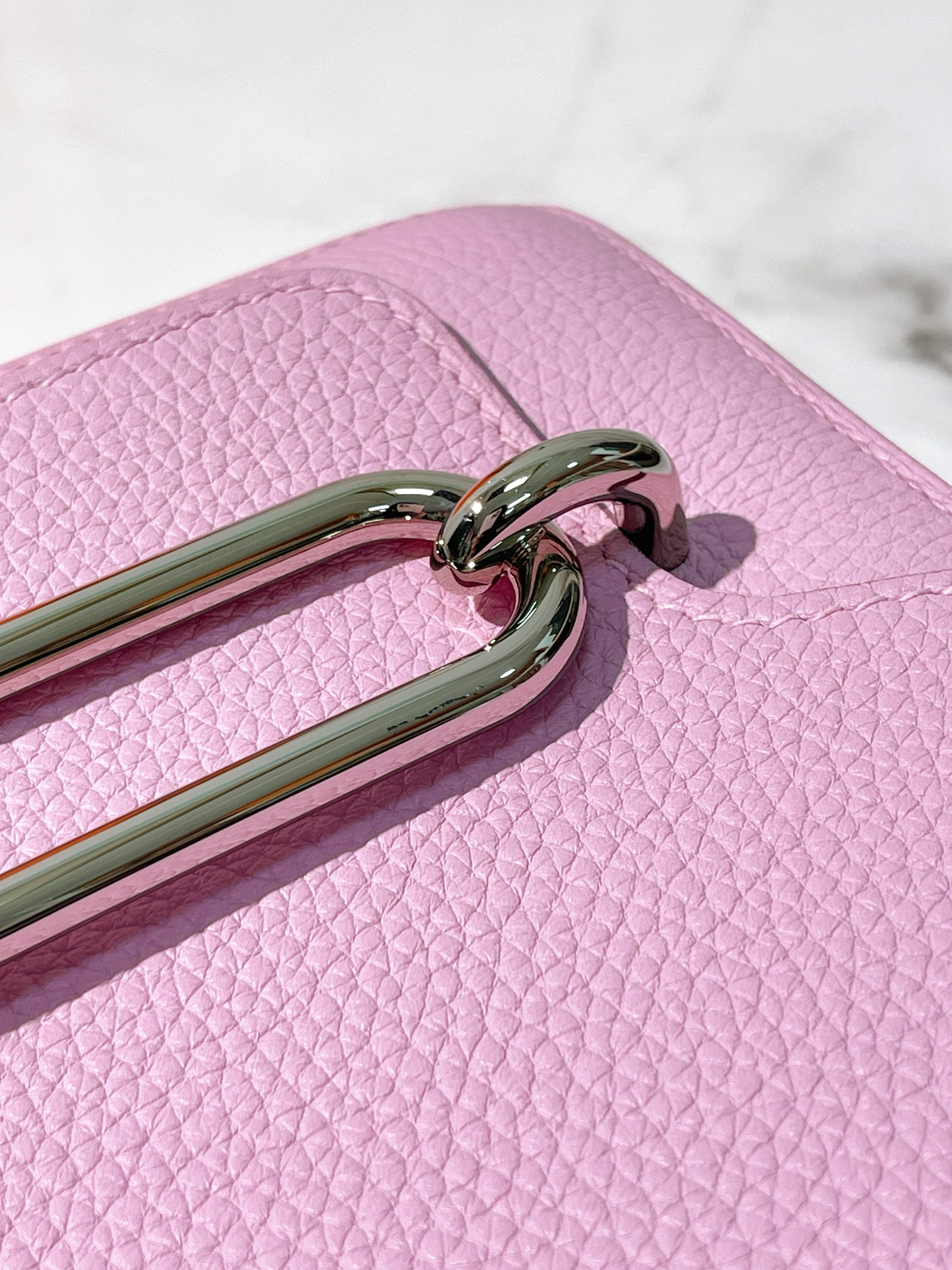 HERMES ROULIS 23, MAUVE SYLVESTRE/SILVER