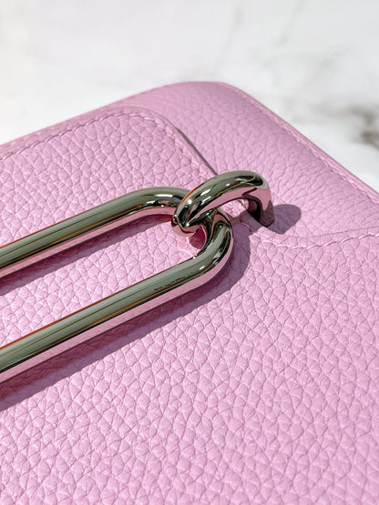 HERMES ROULIS 23, MAUVE SYLVESTRE/SILVER