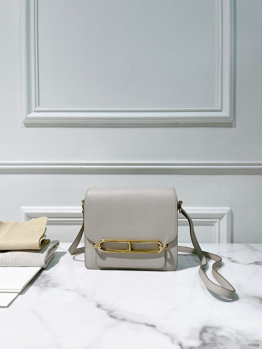 HERMES ROULIS MINI, GRIS PERLE/GOLD