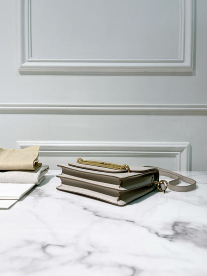 HERMES ROULIS MINI, GRIS PERLE/GOLD