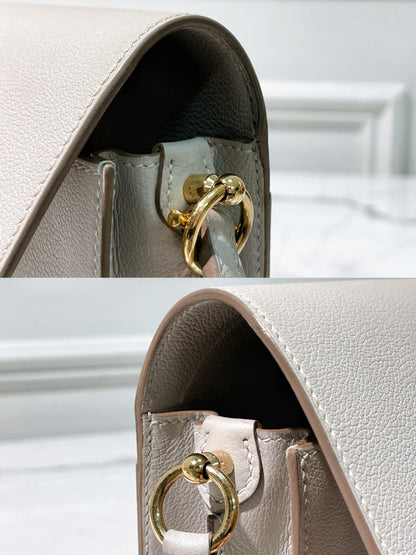 HERMES ROULIS MINI, GRIS PERLE/GOLD