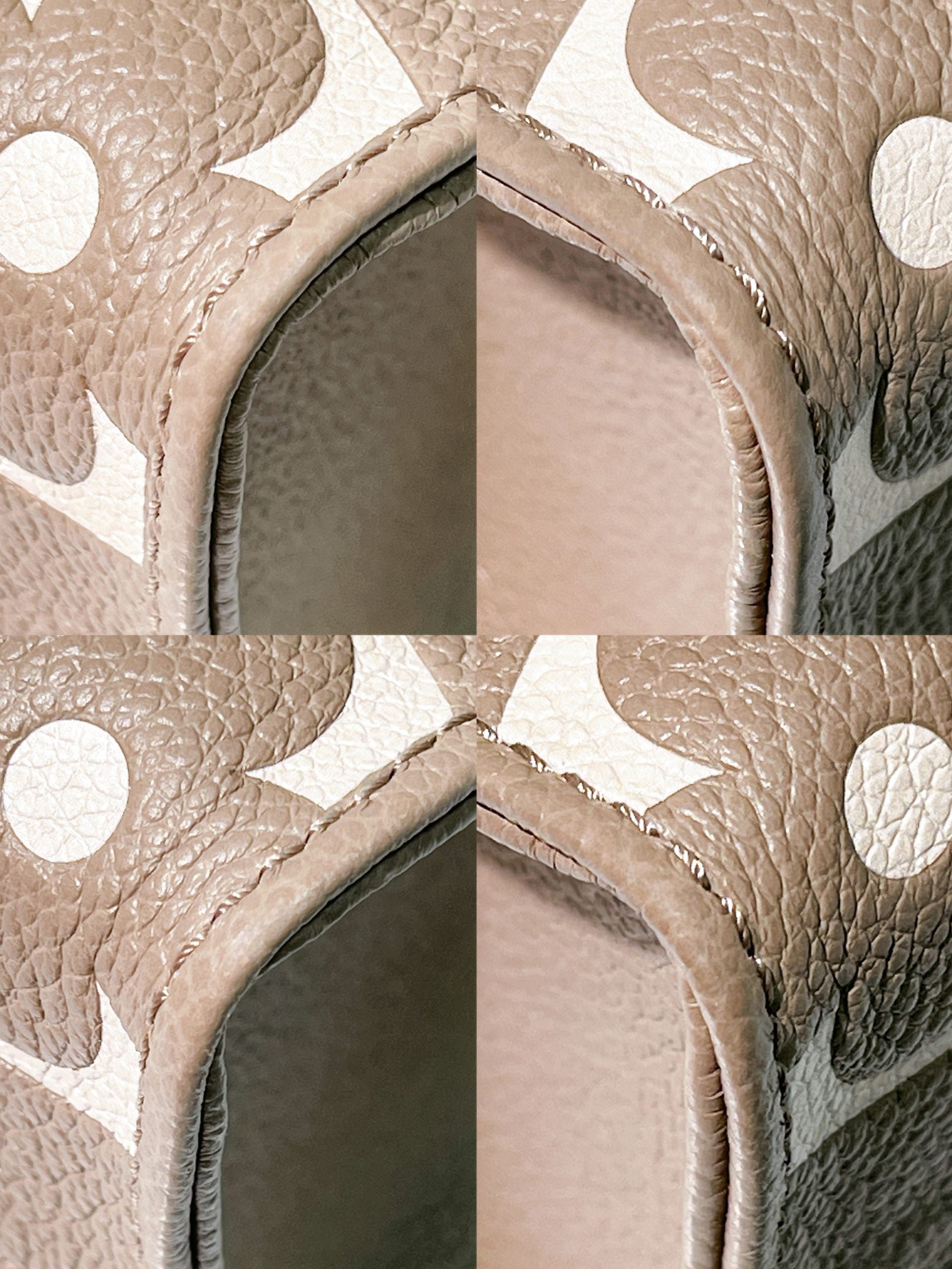 LV ONTHEGO PM, TOURTERELLE/CREAM/GOLD