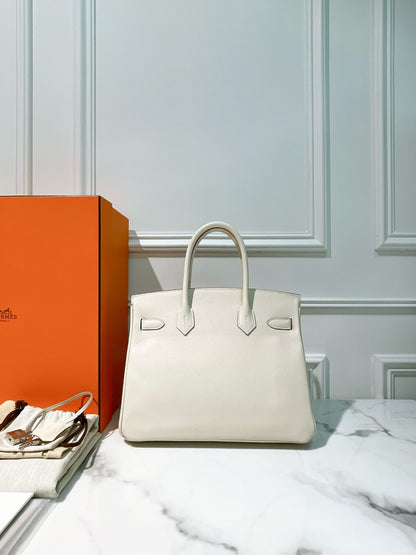 HERMES BIRKIN 30, CRAIE/SILVER
