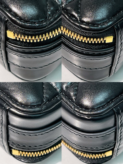 DIOR CARO BOX, BLACK/GOLD